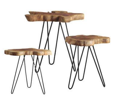 Nori Teak Table Nest Set of 3 at online8 furniture store Auckland