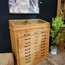 Oak Chest of Drawers - 5 Drawers & 2 Flap Doors at online8 furniture store Auckland