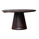 Oak Round Dining Table - Antique Walnut at online8 furniture store Auckland