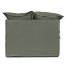 Oasis Washed Linen 3 Seat Modular Slip Cover Sofa - Olive at online8 furniture store Auckland