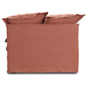 Oasis Washed Linen 3 Seat Modular Slip Cover Sofa - Rust at online8 furniture store Auckland