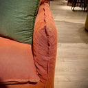 Oasis Washed Linen 3 Seat Modular Slip Cover Sofa - Rust at online8 furniture store Auckland