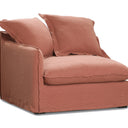 Oasis Washed Linen Sofa Left - Rust at online8 furniture store Auckland