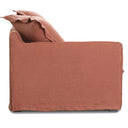Oasis Washed Linen Sofa Left - Rust at online8 furniture store Auckland