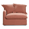 Oasis Washed Linen Sofa Left - Rust at online8 furniture store Auckland