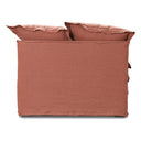 Oasis Washed Linen Sofa Right - Rust at online8 furniture store Auckland