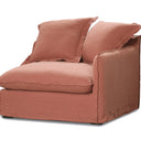 Oasis Washed Linen Sofa Right - Rust at online8 furniture store Auckland