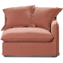 Oasis Washed Linen Sofa Right - Rust at online8 furniture store Auckland