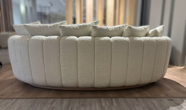 Oberoy Curved Boucle 3 Seat Sofa at online8 furniture store Auckland
