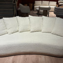 Oberoy Curved Boucle 3 Seat Sofa at online8 furniture store Auckland