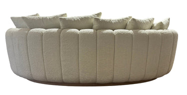 Oberoy Curved Boucle 3 Seat Sofa at online8 furniture store Auckland