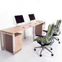 Oblique 2 Person Straight Desk at online8 furniture store Auckland