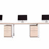 Oblique 3 Person Straight Desk at online8 furniture store Auckland