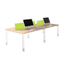 Oblique 4 Person Back to Back Desk at online8 furniture store Auckland