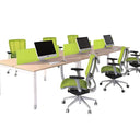 Oblique 6 Person Back to Back Desk at online8 furniture store Auckland