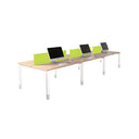Oblique 6 Person Back to Back Desk at online8 furniture store Auckland