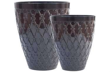Ogee Resin Planters - Set of 2 at online8 furniture store Auckland
