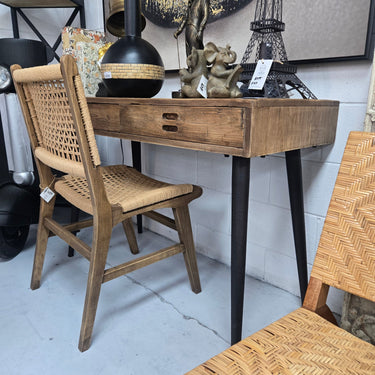 Old Elm 2 Drawer Writing Desk at online8 furniture store Auckland