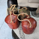 Old Leather Round Door Stopper - Saddle at online8 furniture store Auckland