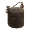 Old Leather Round Door Stopper - Saddle at online8 furniture store Auckland