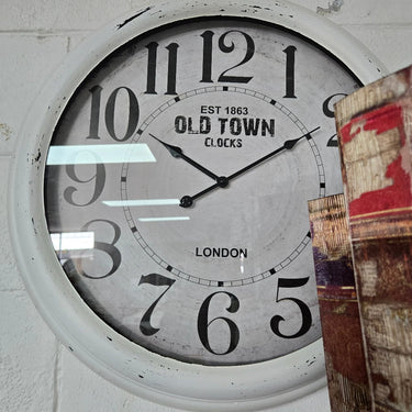 Old Town Metal Wall Clock at Online8 Furniture Auckland NZ