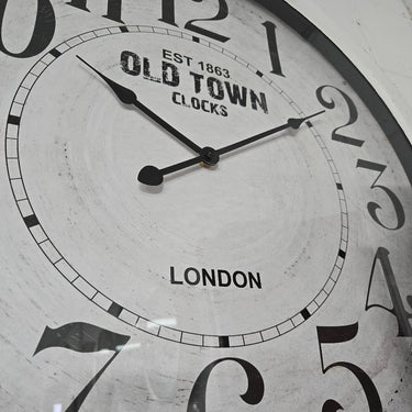 Old Town Metal Wall Clock at Online8 Furniture Auckland NZ