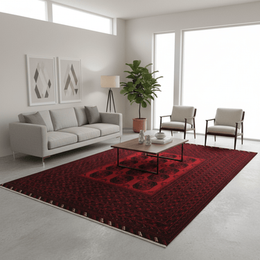 Old Vintage Pre-1979 Turkoman Rug - 360x300 at online8 furniture store Auckland