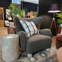 Oliver Boucle Occasional Chair - Dark Grey at online8 furniture store Auckland