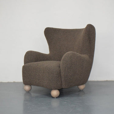 Oliver Boucle Occasional Chair - Dark Grey at online8 furniture store Auckland