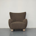 Oliver Boucle Occasional Chair - Dark Grey at online8 furniture store Auckland