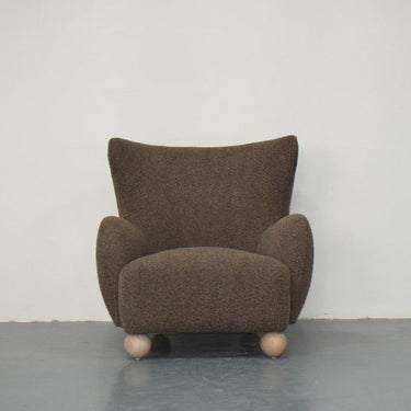 Oliver Boucle Occasional Chair - Dark Grey at online8 furniture store Auckland