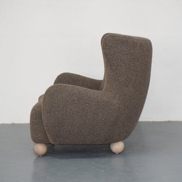 Oliver Boucle Occasional Chair - Dark Grey at online8 furniture store Auckland