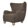 Oliver Boucle Occasional Chair - Dark Grey at online8 furniture store Auckland