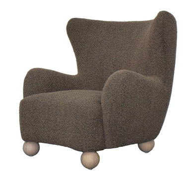 Oliver Boucle Occasional Chair - Dark Grey at online8 furniture store Auckland