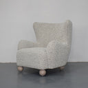Oliver Boucle Occasional Chair - River Rock at online8 furniture store Auckland