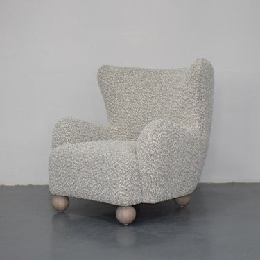 Oliver Boucle Occasional Chair - River Rock at online8 furniture store Auckland