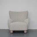 Oliver Boucle Occasional Chair - River Rock at online8 furniture store Auckland