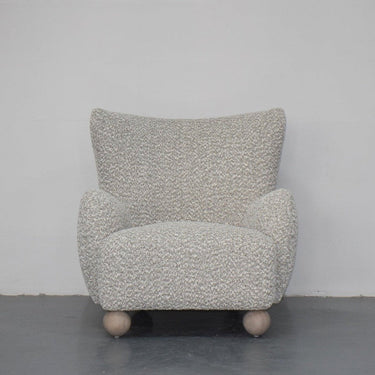 Oliver Boucle Occasional Chair - River Rock at online8 furniture store Auckland