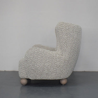 Oliver Boucle Occasional Chair - River Rock at online8 furniture store Auckland