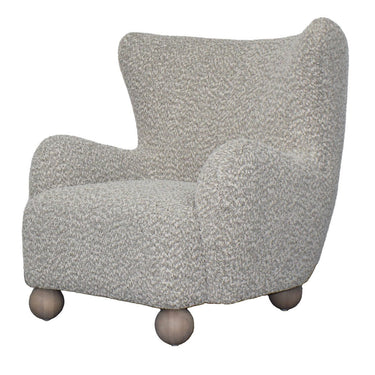Oliver Boucle Occasional Chair - River Rock at online8 furniture store Auckland