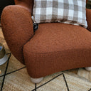 Oliver Boucle Occasional Chair - Rust at online8 furniture store Auckland