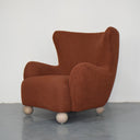 Oliver Boucle Occasional Chair - Rust at online8 furniture store Auckland
