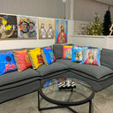 Omaha Sectional Corner Slip Cover Sofa at online8 furniture store Auckland