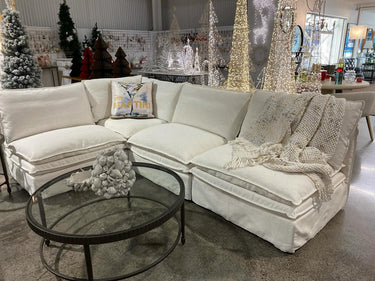 Omaha Sectional Slip Cover Corner Sofa at online8 furniture store Auckland