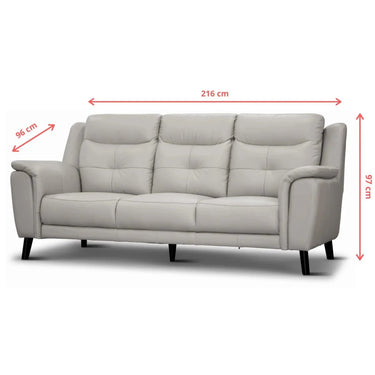 Opal 3 Seater Leather Sofa at online8 furniture store Auckland
