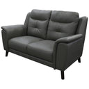 Opal Leather 2 Seat Sofa - Gun Metal at online8 furniture store Auckland