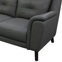 Opal Leather 2 Seat Sofa - Gun Metal at online8 furniture store Auckland