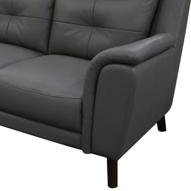 Opal Leather 2 Seat Sofa - Gun Metal at online8 furniture store Auckland