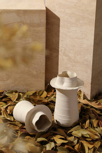 Organic Form Ceramic Vase - Large at Online8 Furniture Auckland NZ