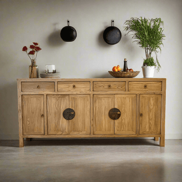 Oriental Reclaimed Elm Buffet Table - 1800mm at online8 furniture store Auckland